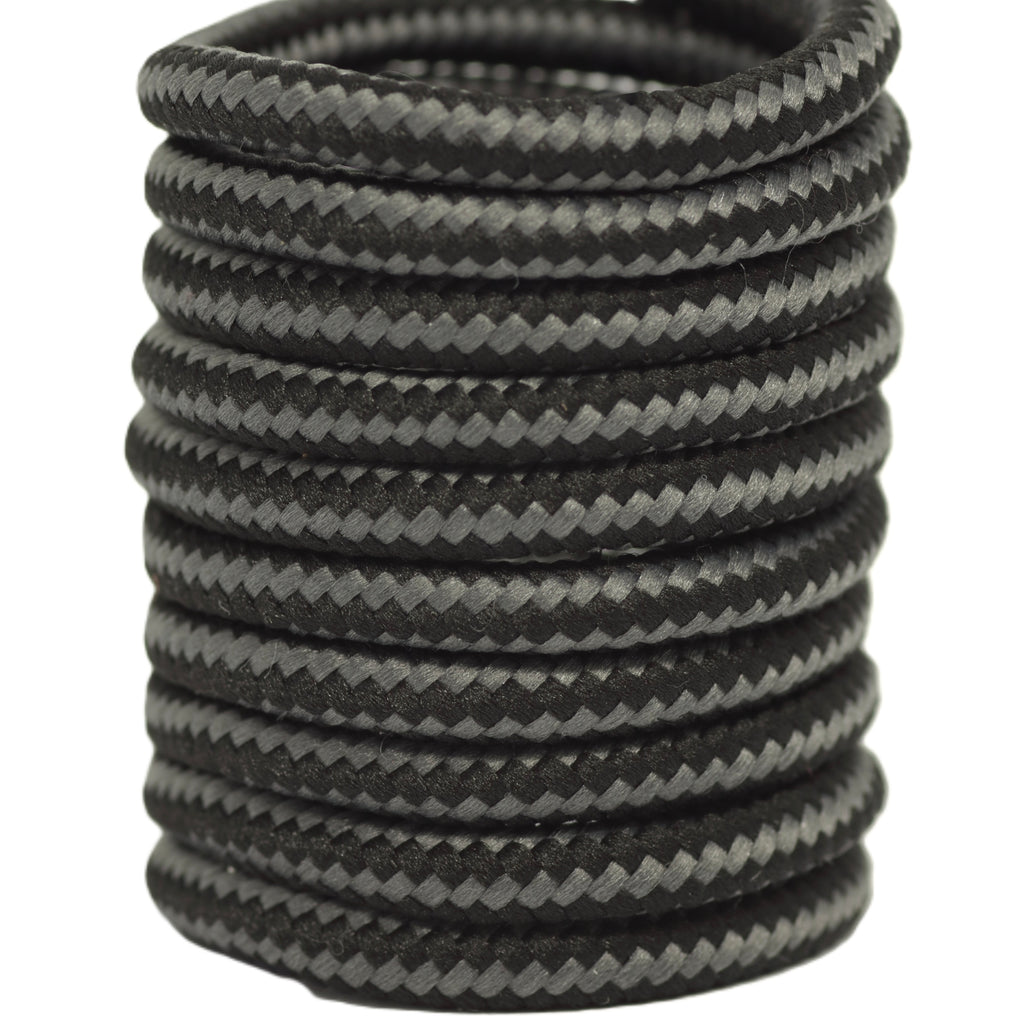 1 Pair Round Shoe Laces for Boots, Runners, and Work Shoes Heavy-Duty Polyester