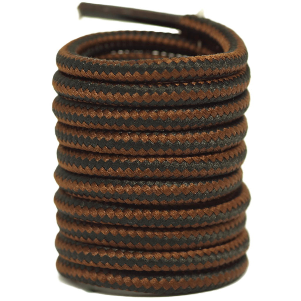1 Pair Round Shoe Laces for Boots, Runners, and Work Shoes Heavy-Duty Polyester