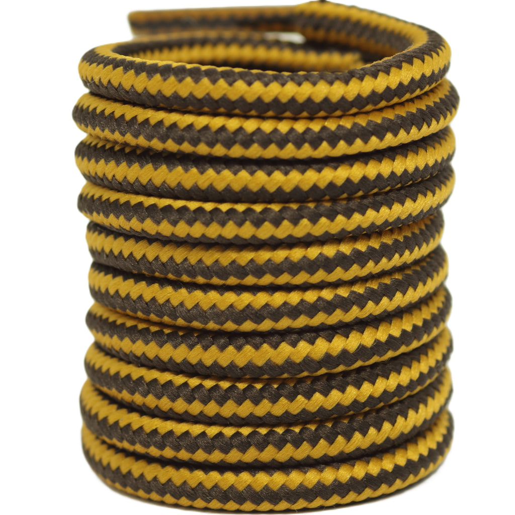 1 Pair Round Shoe Laces for Boots, Runners, and Work Shoes Heavy-Duty Polyester