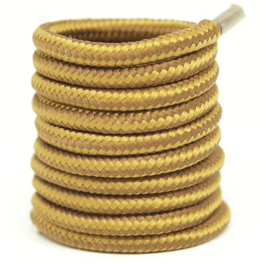 1 Pair Round Shoe Laces for Boots, Runners, and Work Shoes Heavy-Duty Polyester