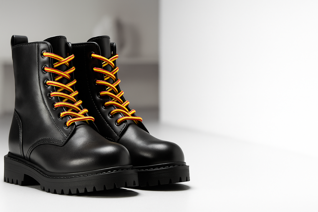 1 Pair Round Shoe Laces for Boots, Runners, and Work Shoes Heavy-Duty Polyester