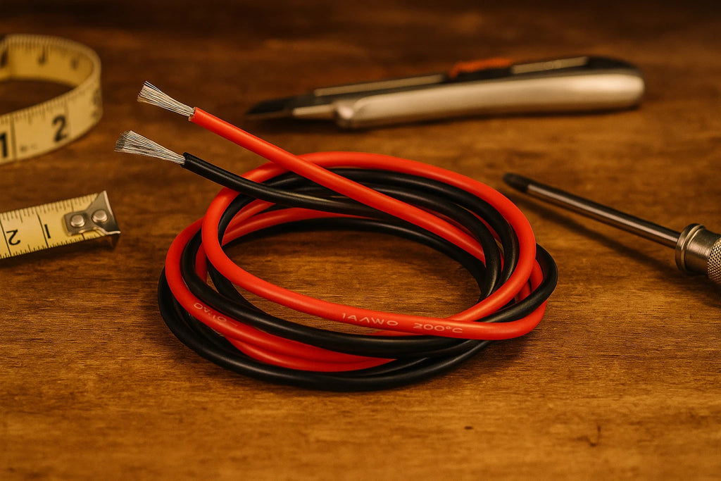 Silicone Flexible Red & Black 2-Core Twin Cable 4/6/8/10/12/16/20/28AWG Wire