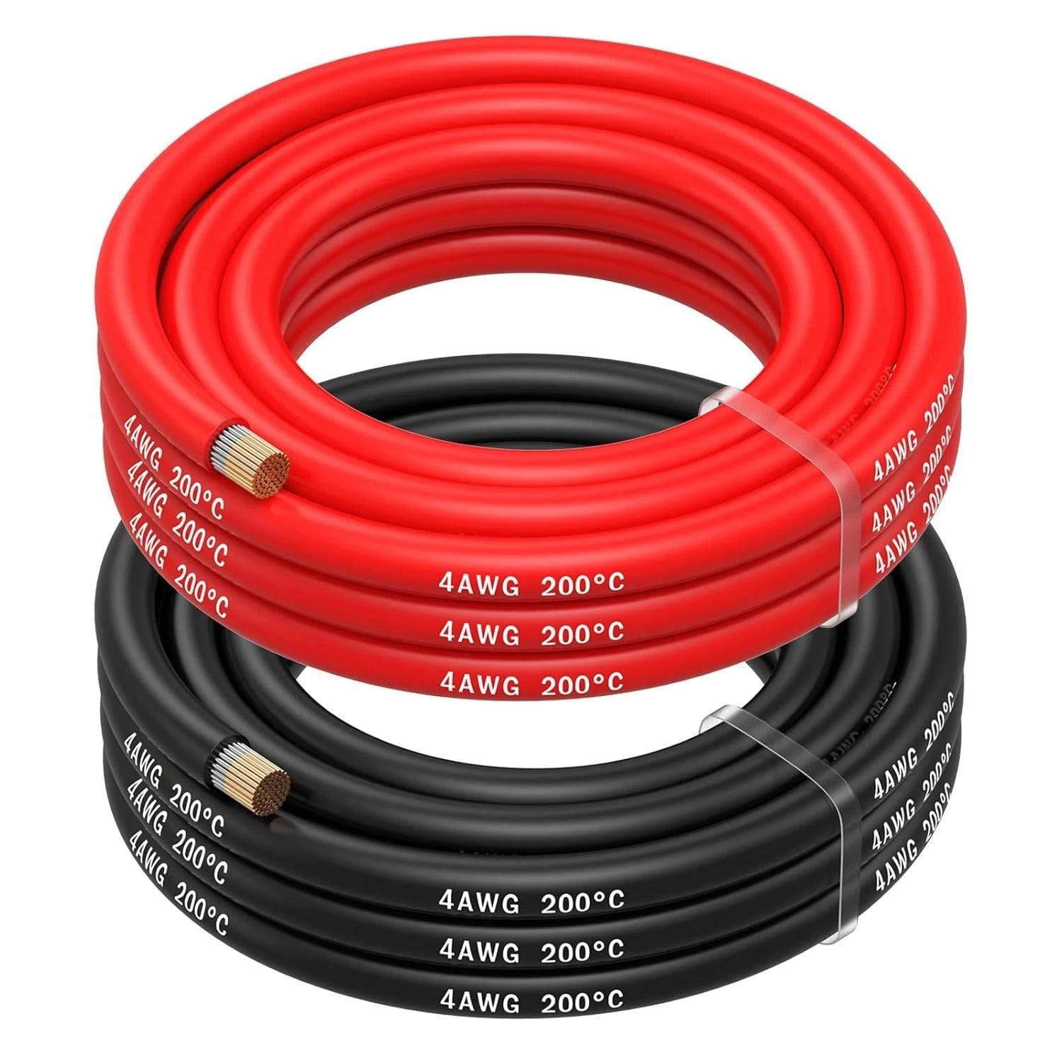 Silicone Flexible Red & Black 2-Core Twin Cable 4/6/8/10/12/16/20/28AWG Wire